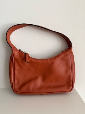 L'INTERVALLE Burnt Orange Leather Shoulder Bag